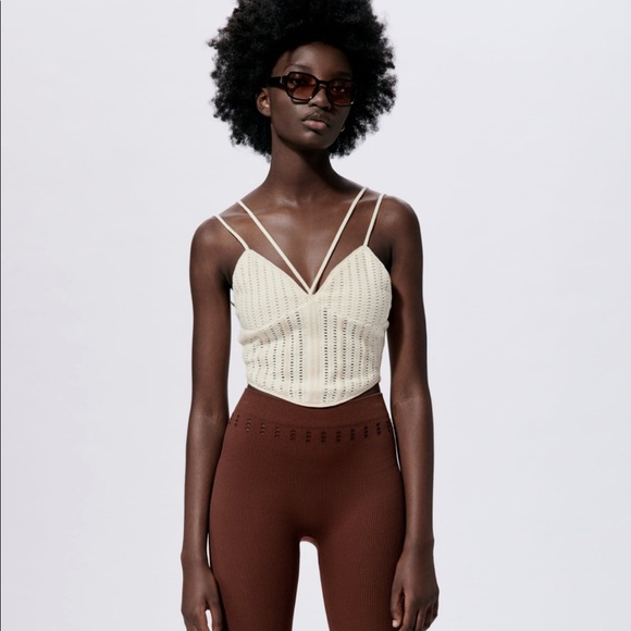 VDAY SPL ZARA MESH CORSETRY-INSPIRED TOP - Picture 3 of 12
